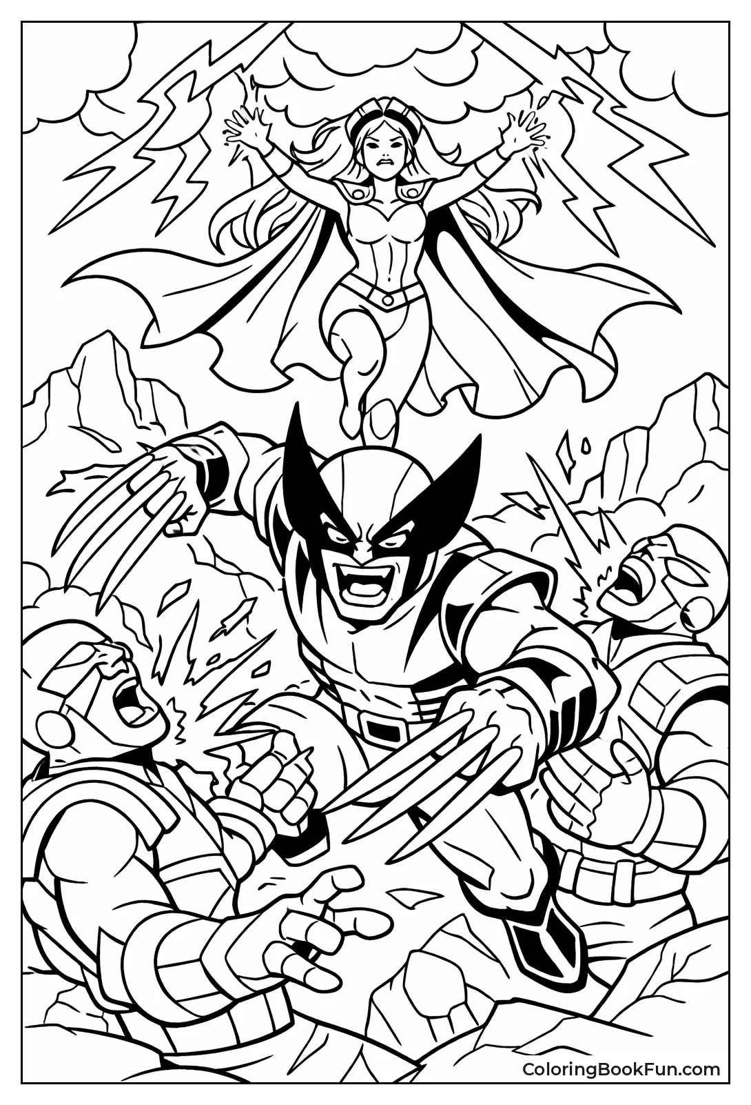 Wolverine Slashes as Storm Strikes