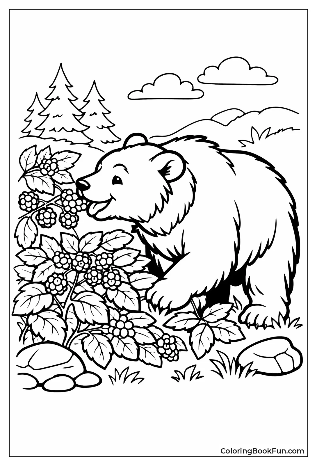 Bear Forages for Berries