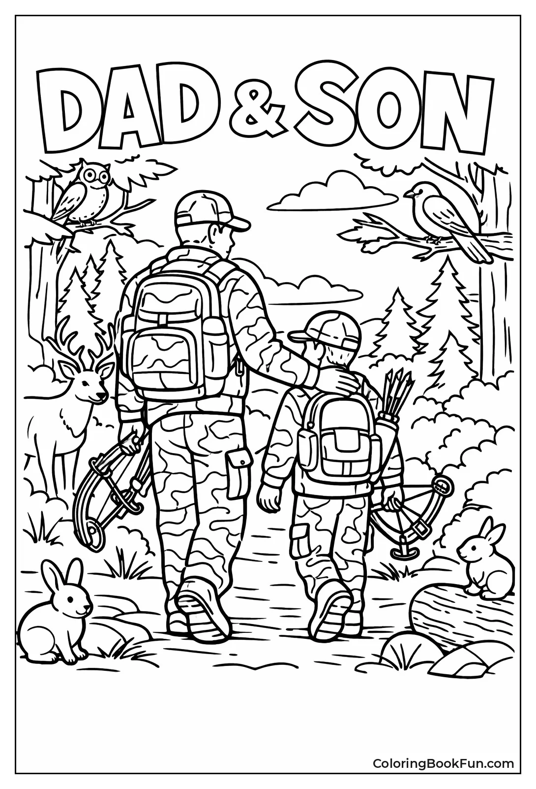 Father and Son Trek with Bows