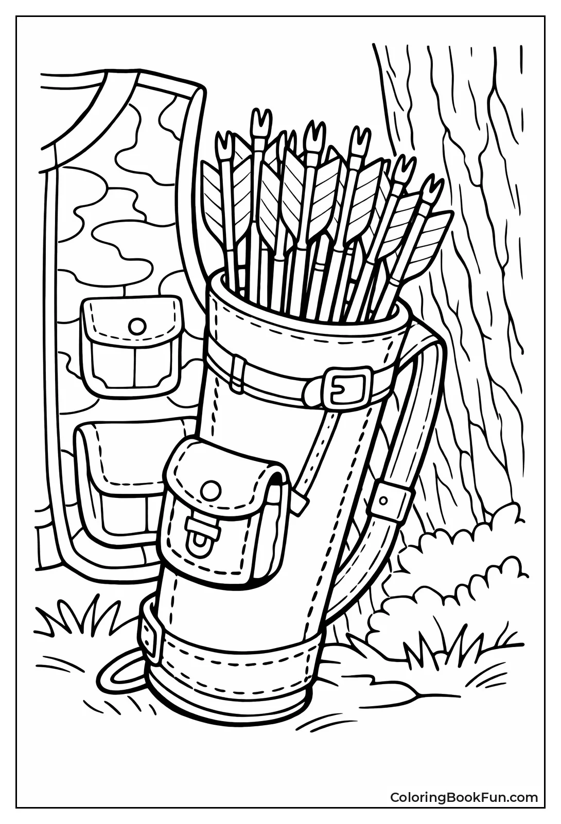 Full Quiver on Camo Vest