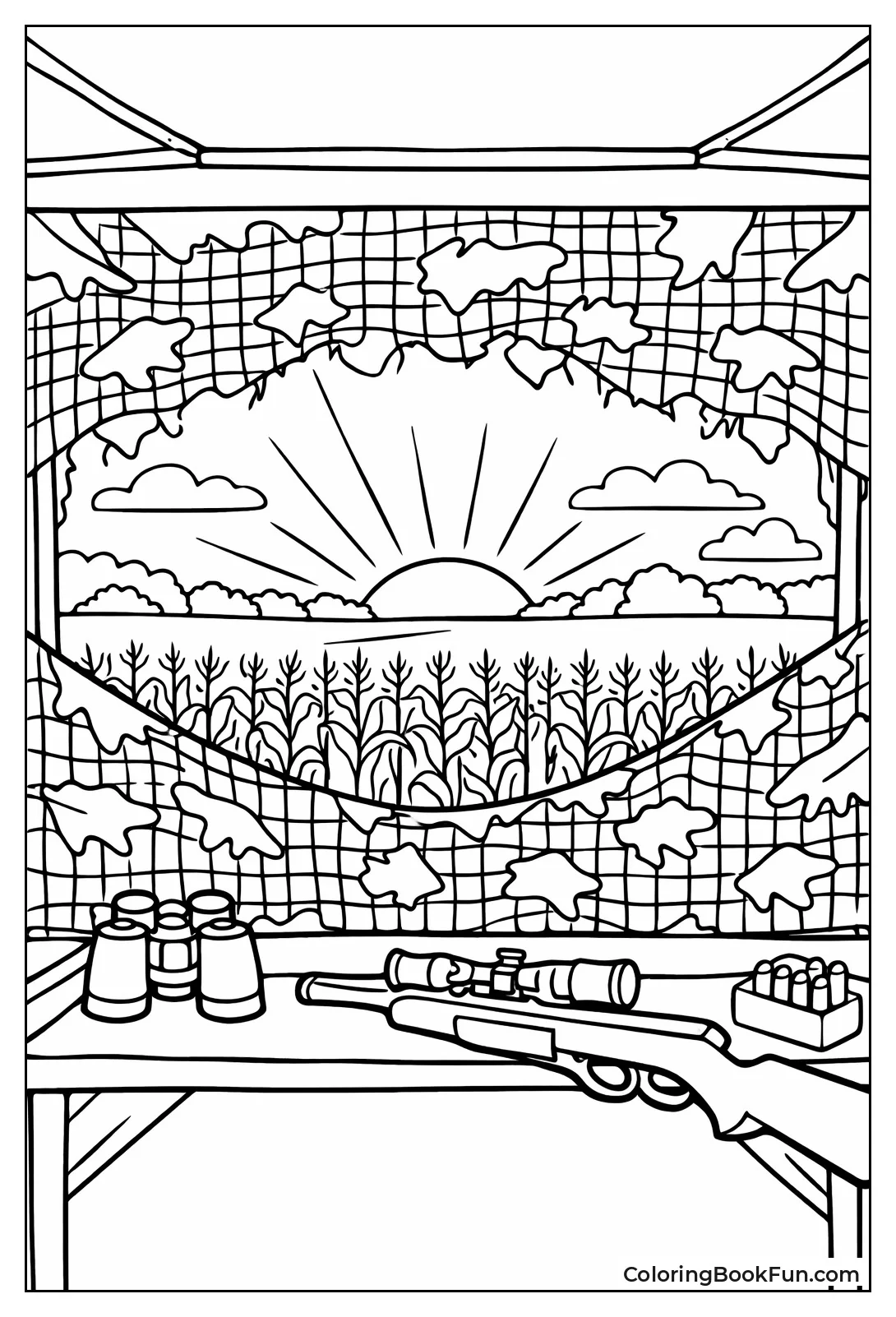 Blind Views Sunrise Cornfield