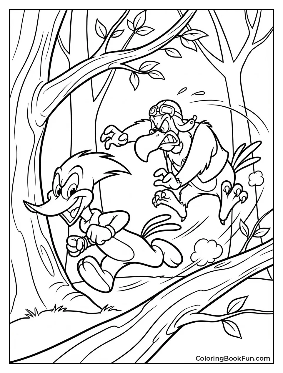 Buzz Chases Woody through Trees