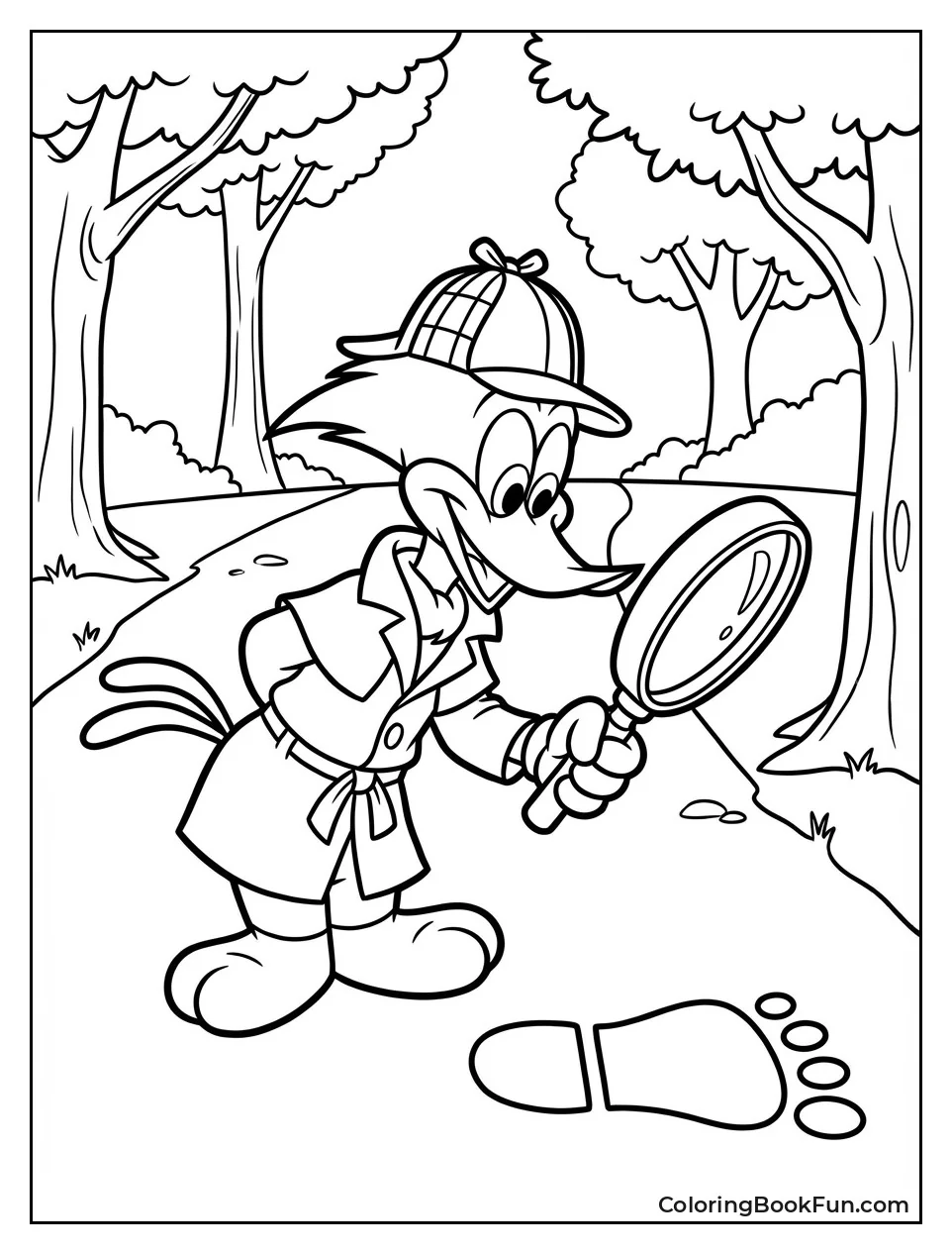 Detective Woody Magnifies Footprint