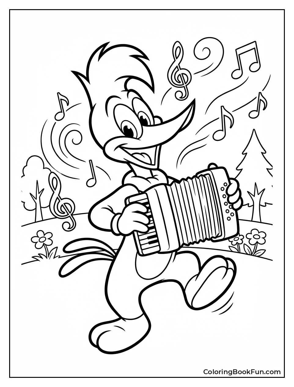 Woody Dances with Accordion