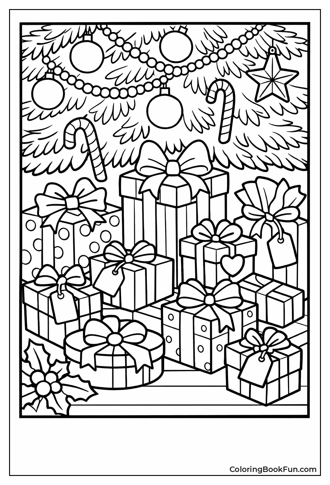 Colorful Presents under Tree