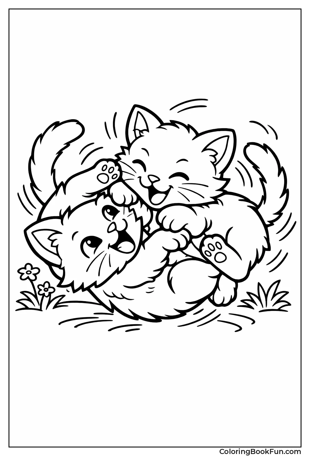 Wrestling Playful Kittens