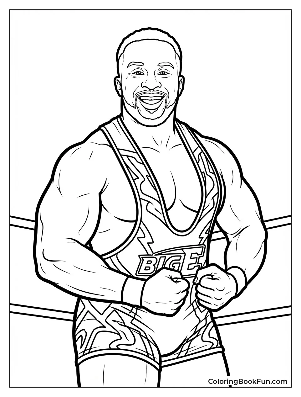 Big E Flexes Big Muscles