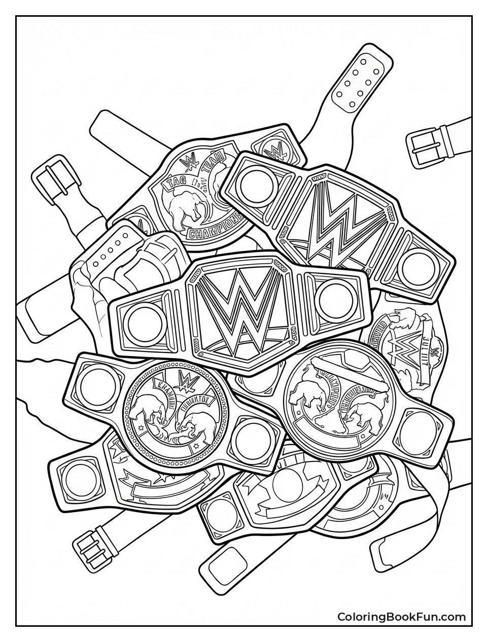 Pile of Championship Belts