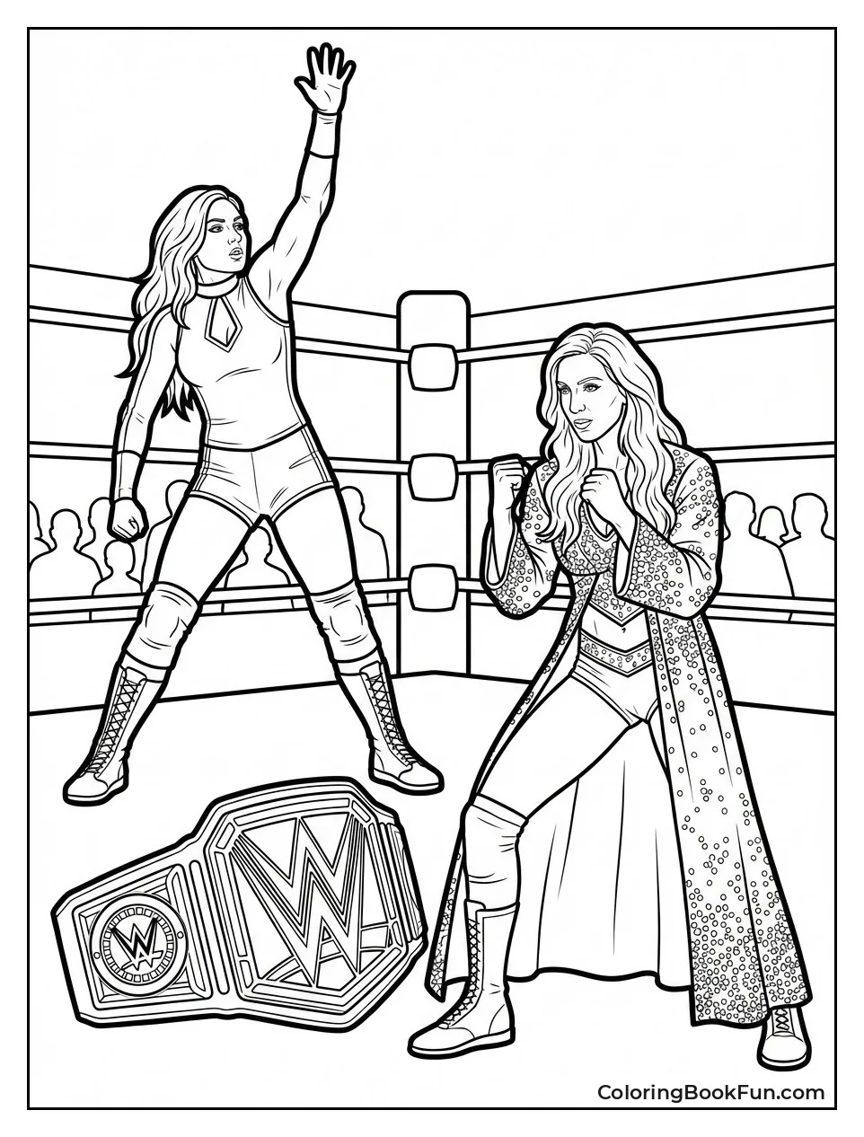 Women Wrestlers Strike Strong Poses