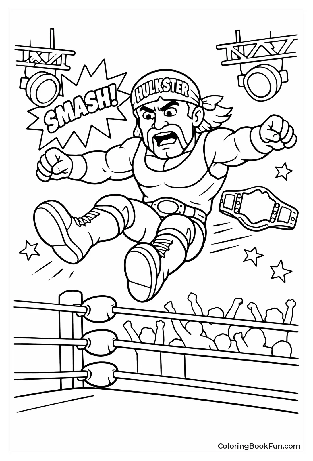 Hogan Leaps for Leg Drop