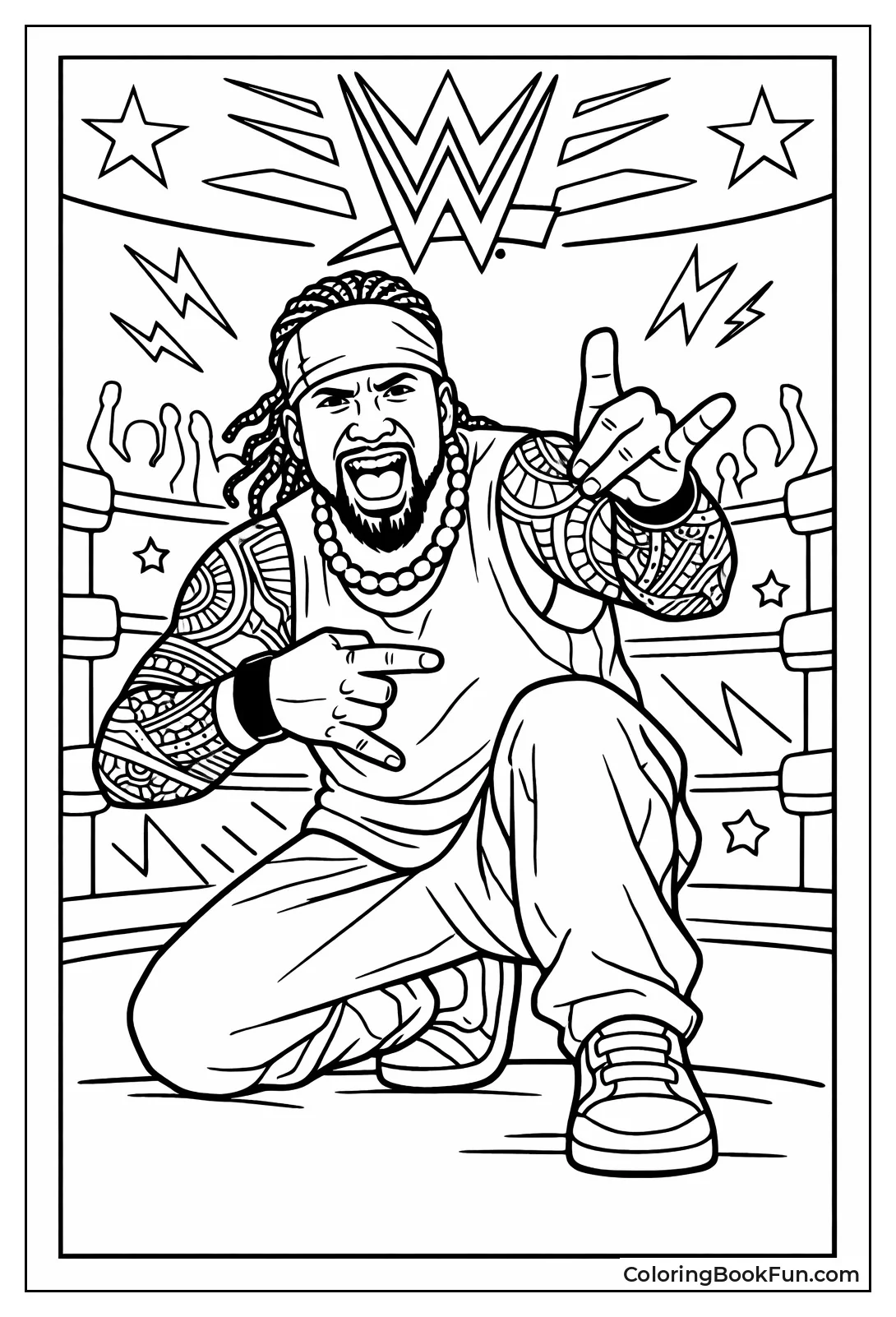 Jey Uso Strikes Dynamic Pose