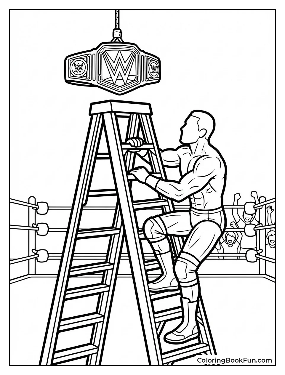 Climber Reaches for Belt