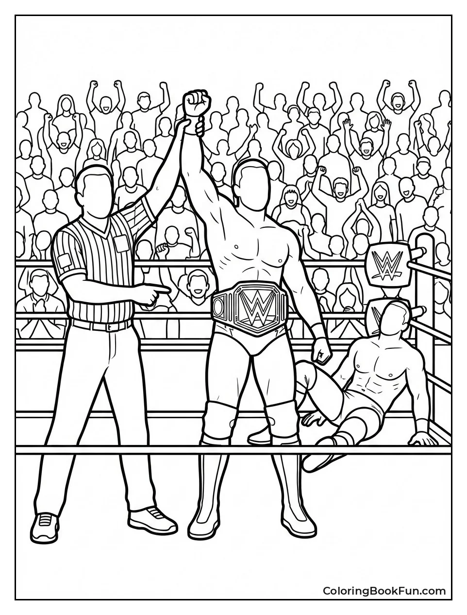 Referee Lifts Winner's Arm