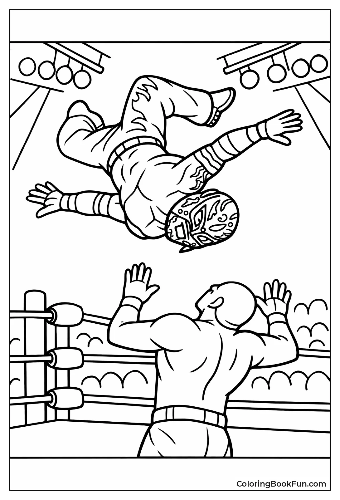 Rey Mysterio Flies Through Air