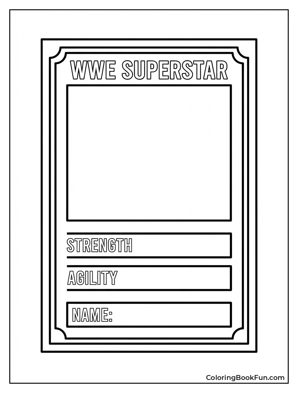 Blank Trading Card with Stats