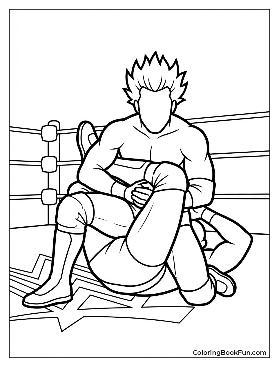 Wrestler Applies Figure-Four Lock