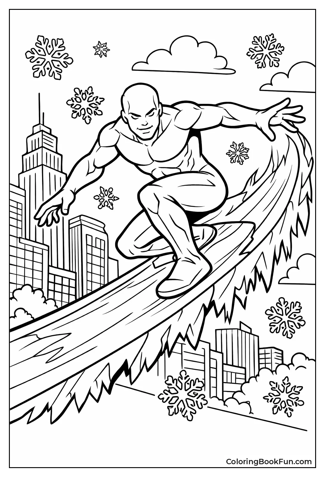 Iceman Slides on Ice Ramp