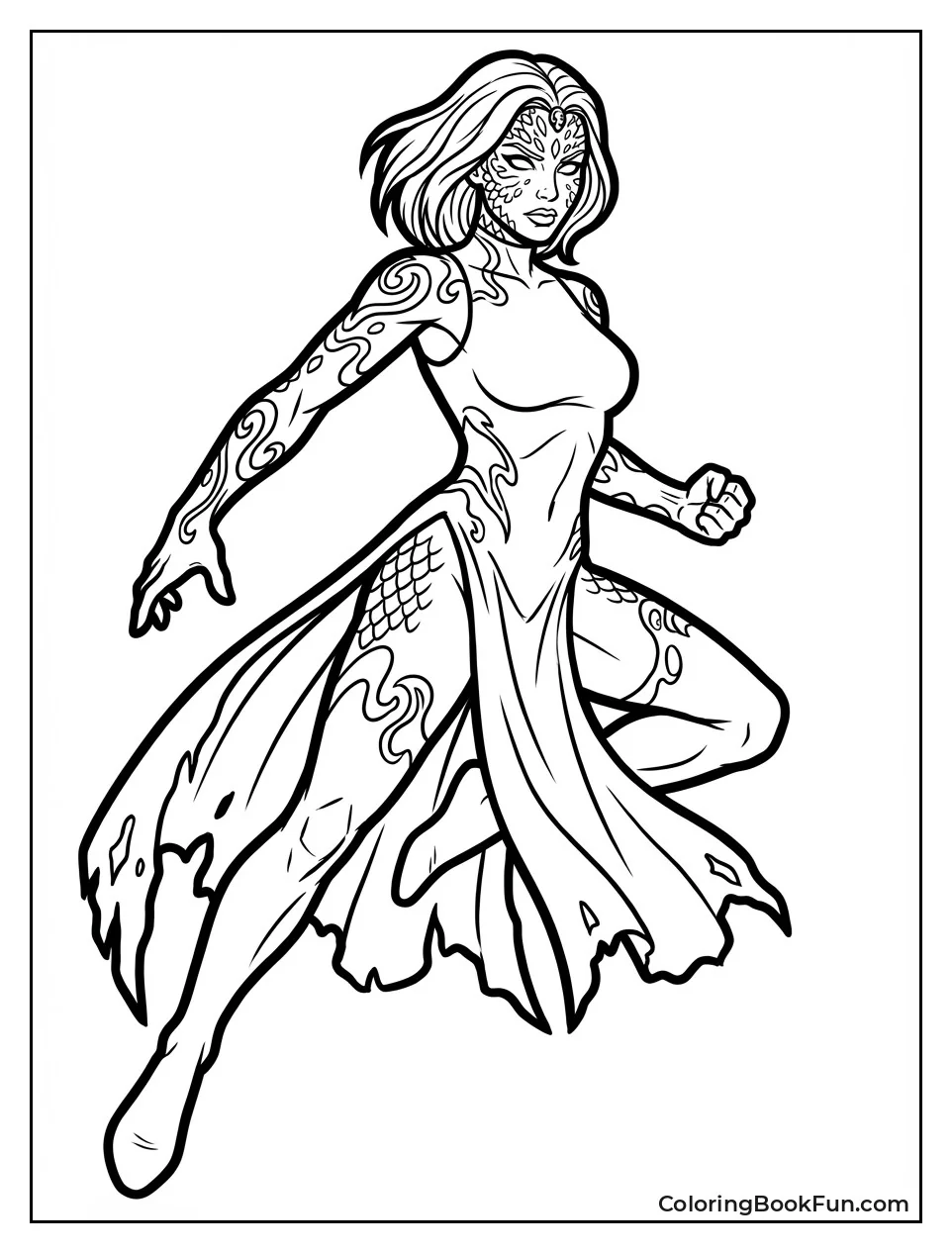 Mystique Shifts Blue Skin