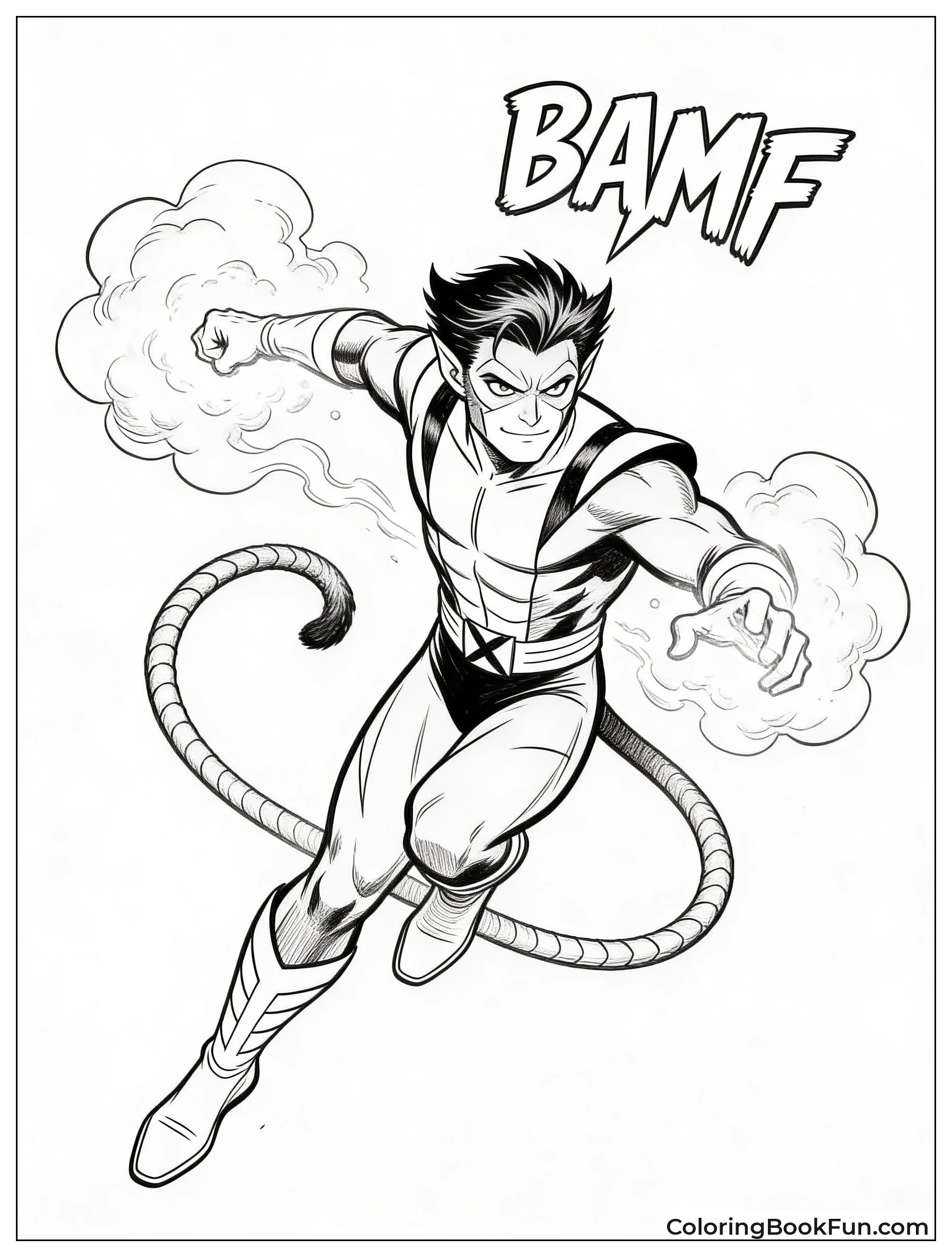 Nightcrawler Teleports with Bamf Clouds