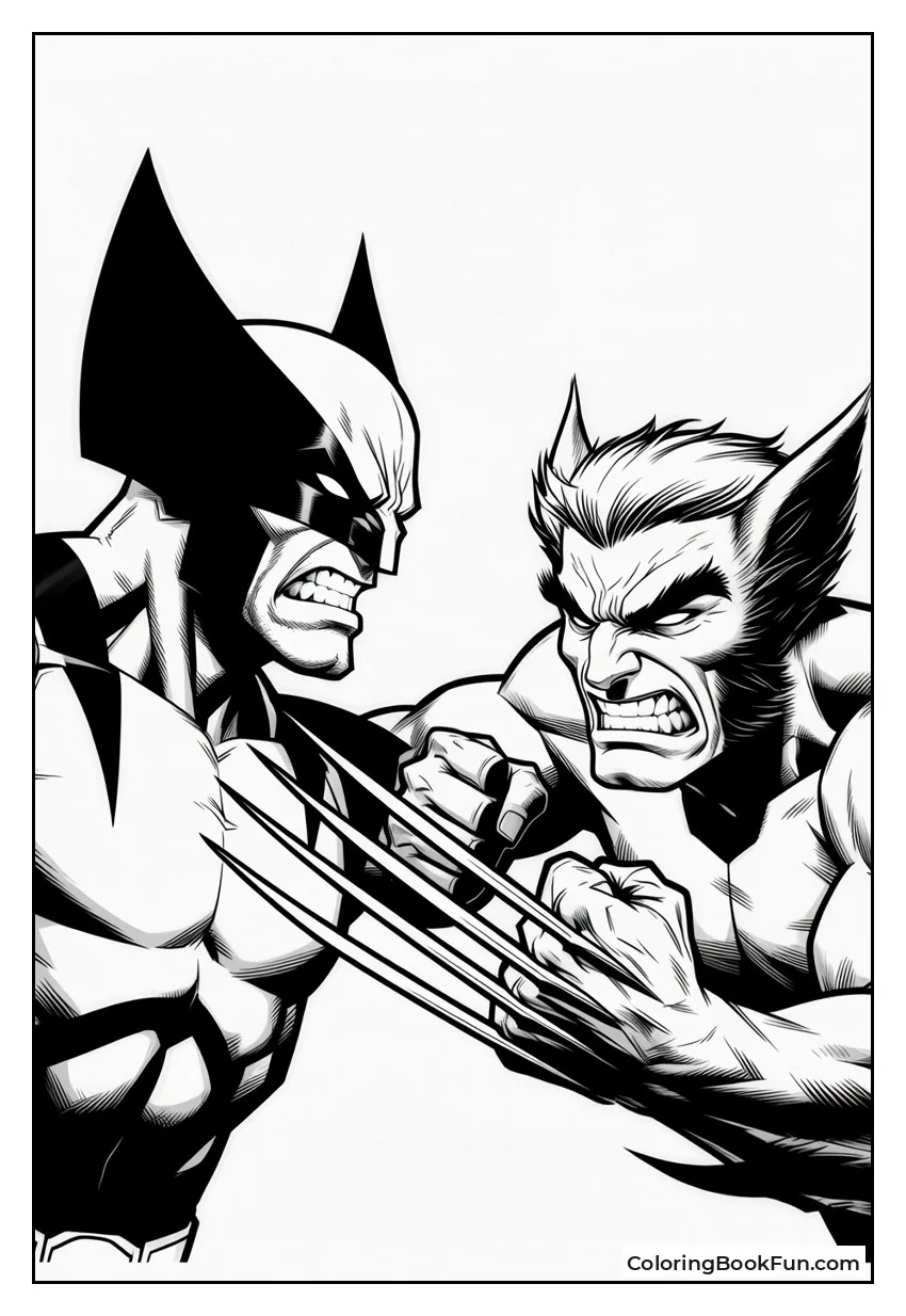 Wolverine Fights Sabretooth