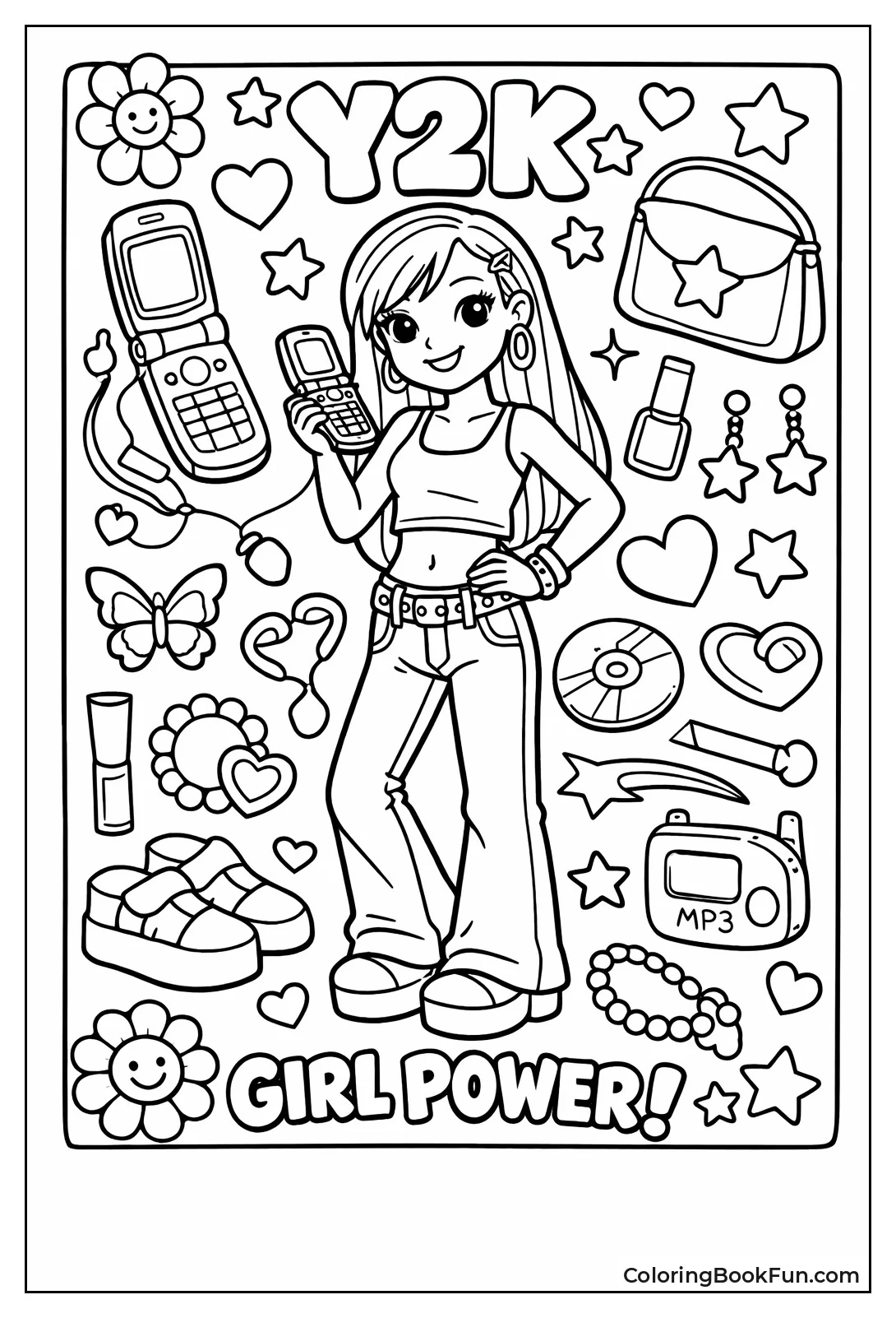 Girl Wears Low-Rise Jeans and Crop Top