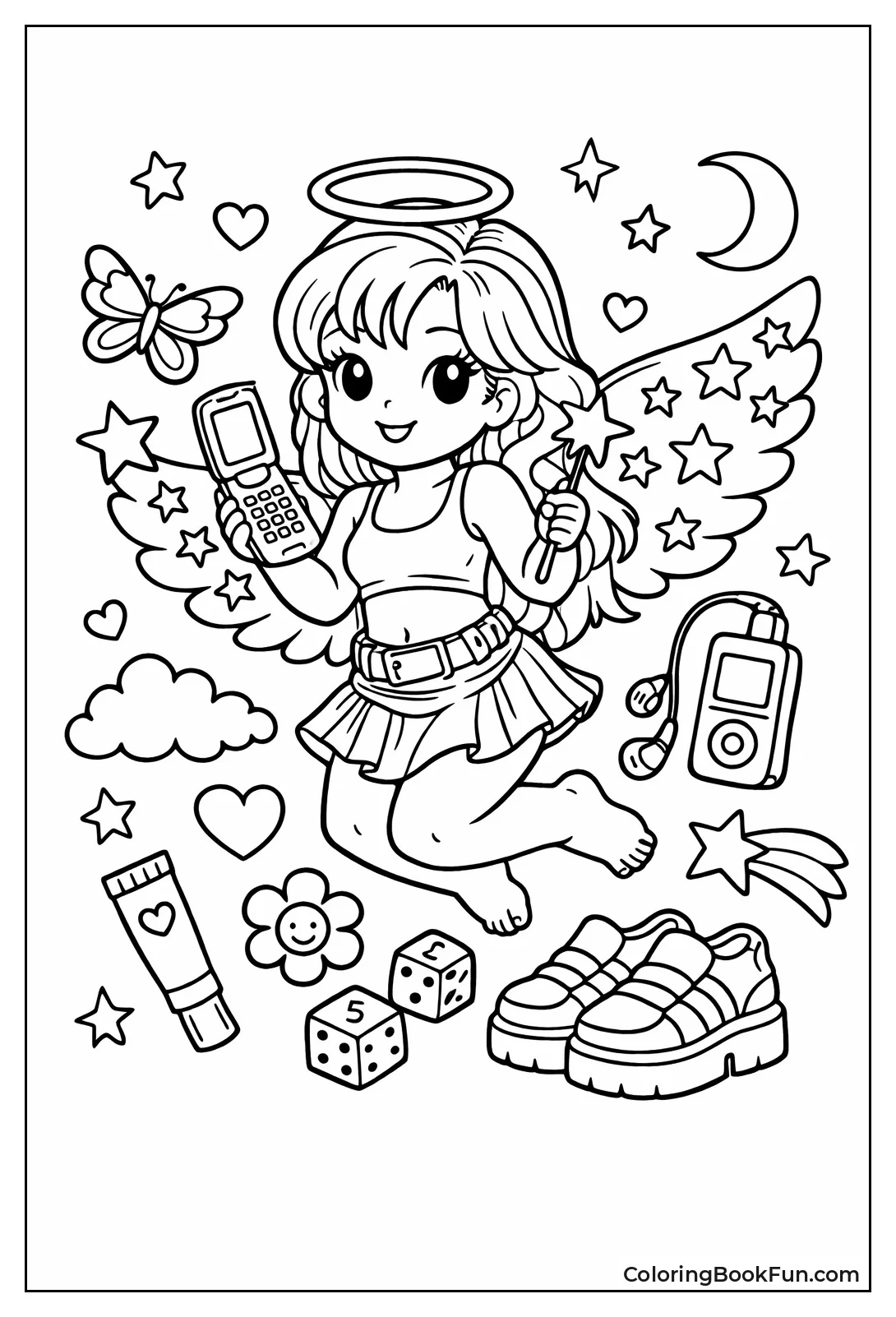 Angel Wearing Starry Wings