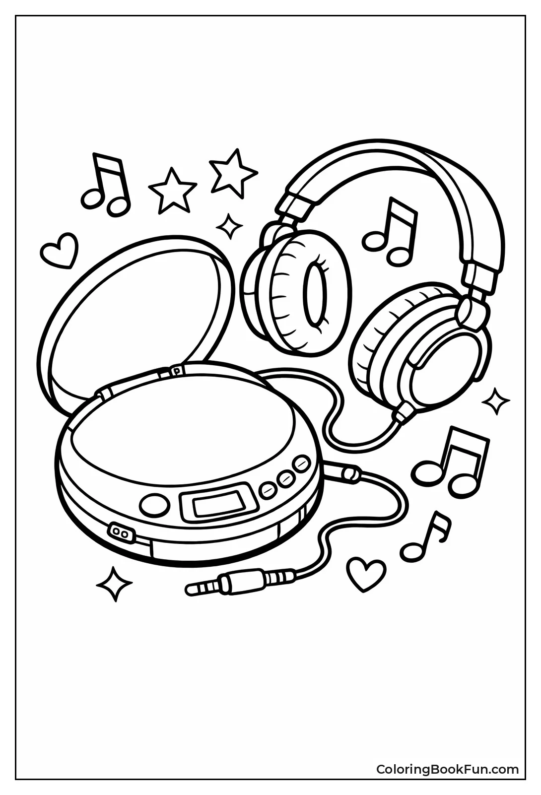 CD Player with Headphones