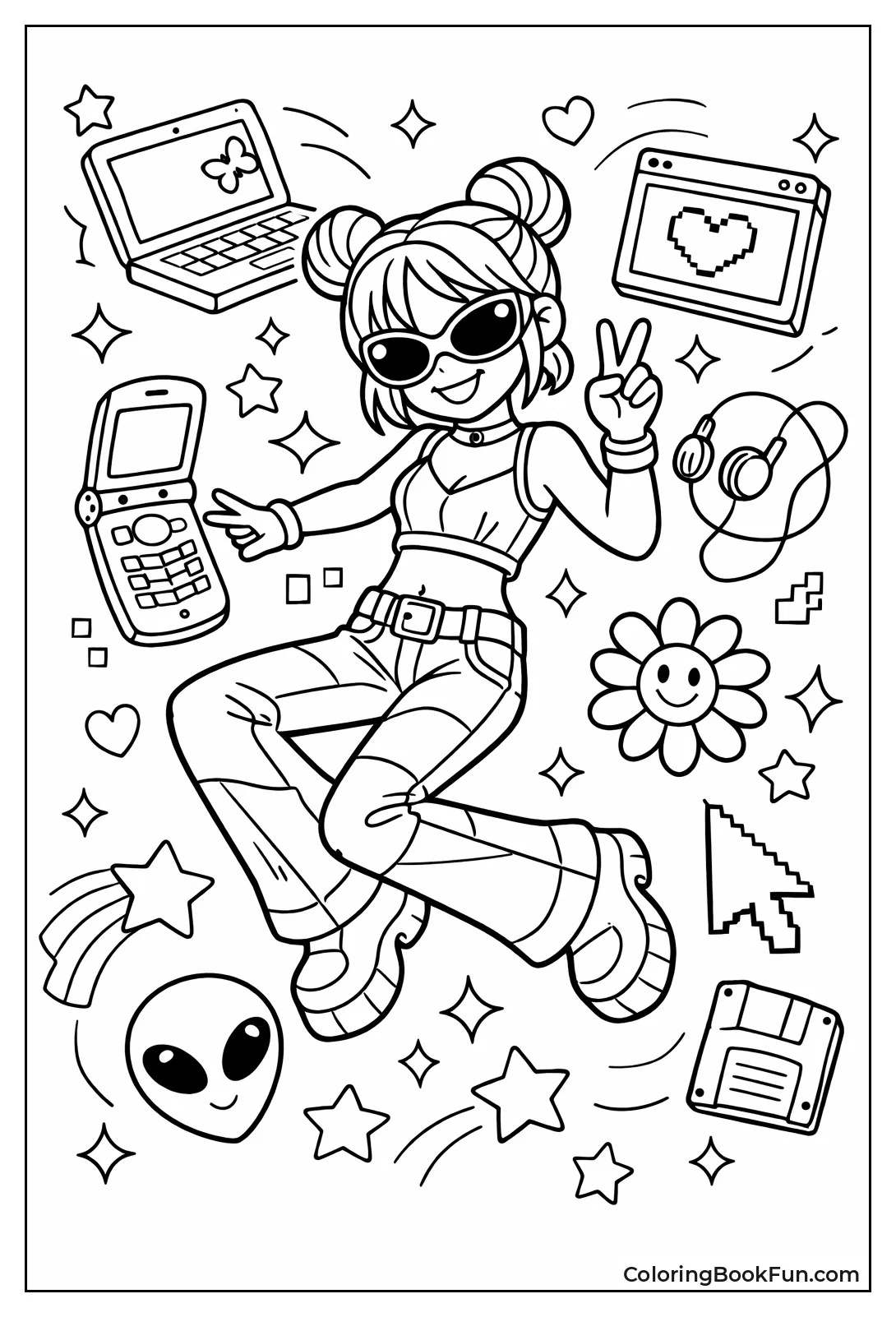 Space Girl Among Stars