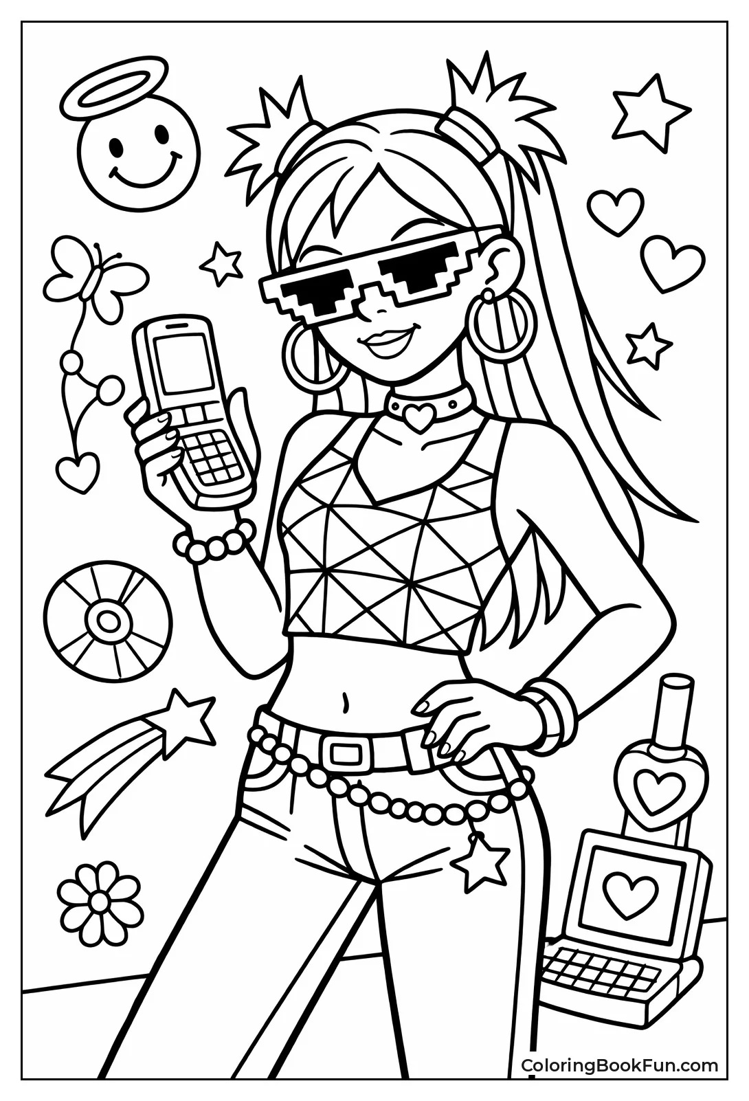 Pixel Girl with Sunglasses