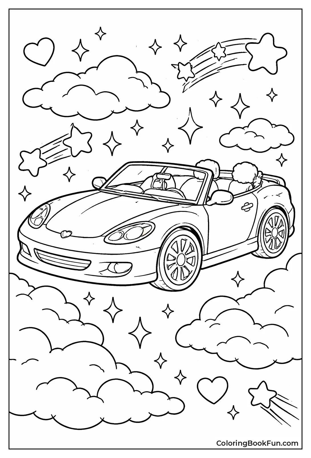 Cloud Car with Stars