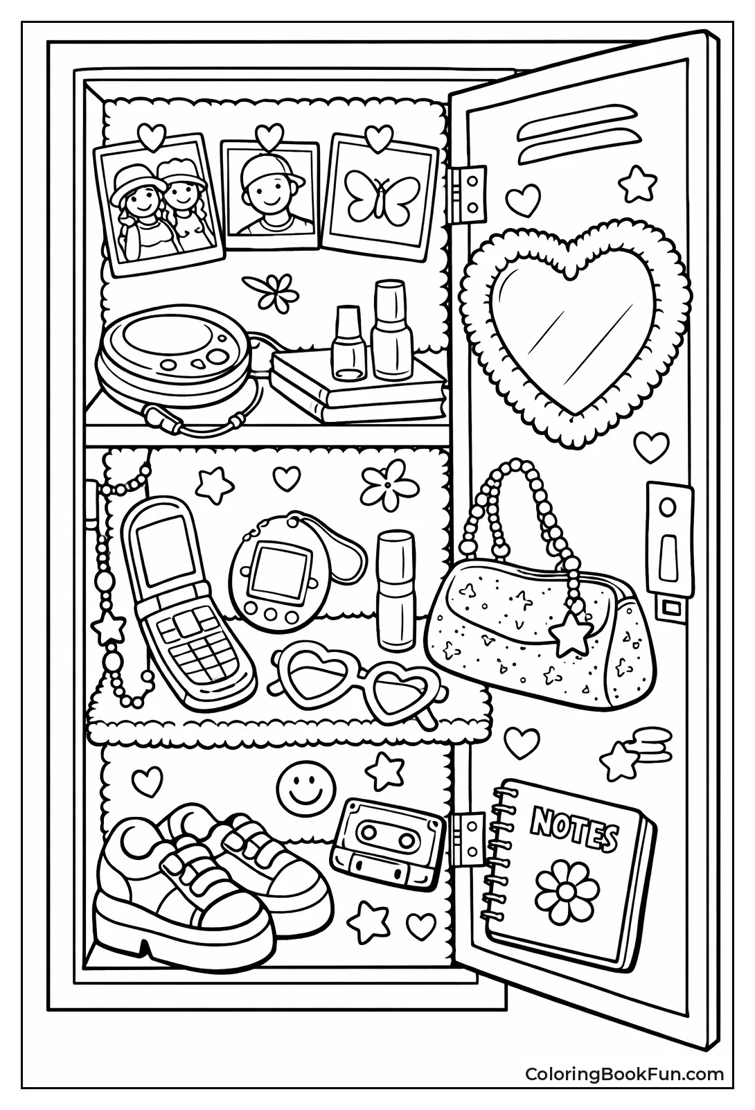 Decorated School Locker