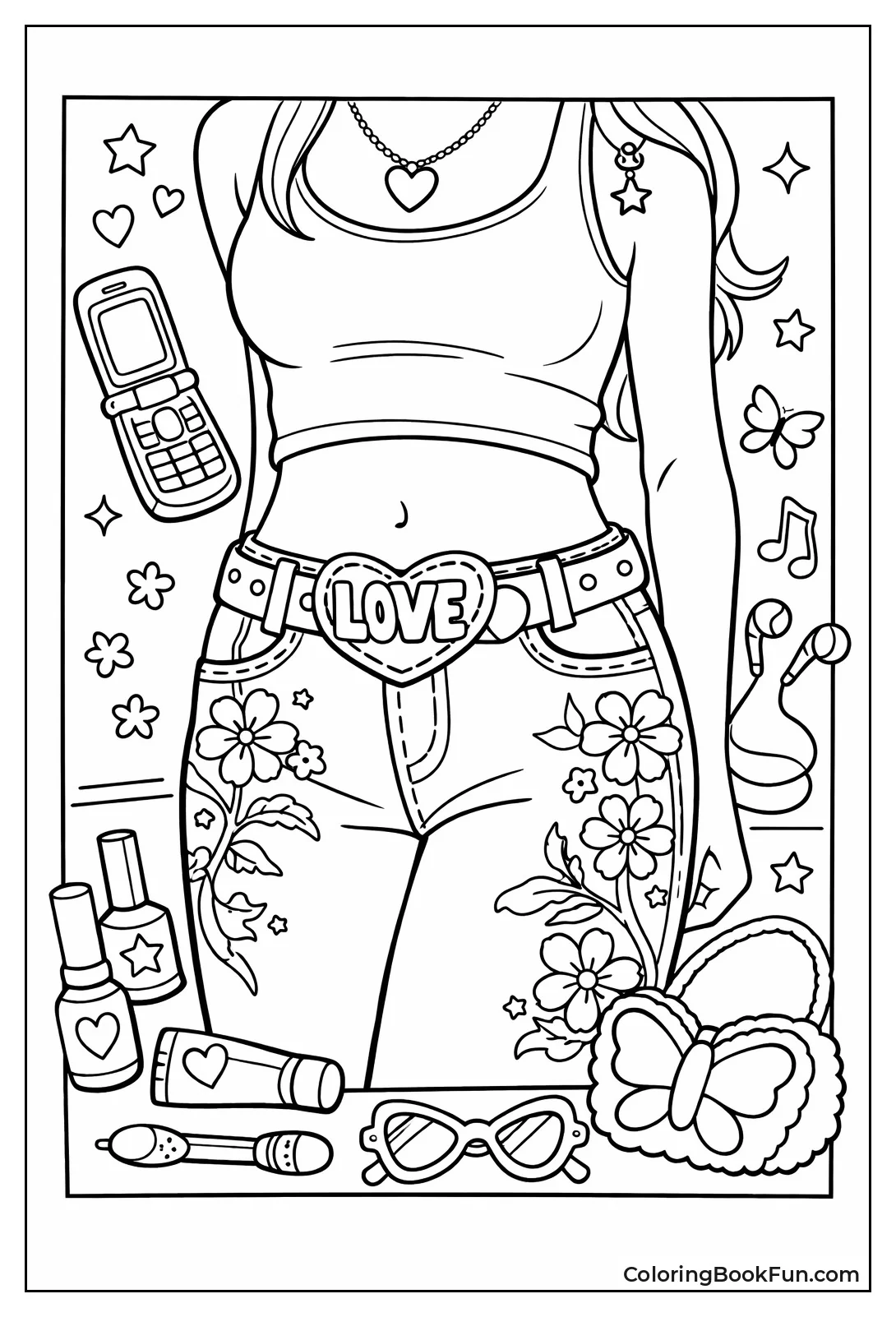 Floral Low Rise Jeans