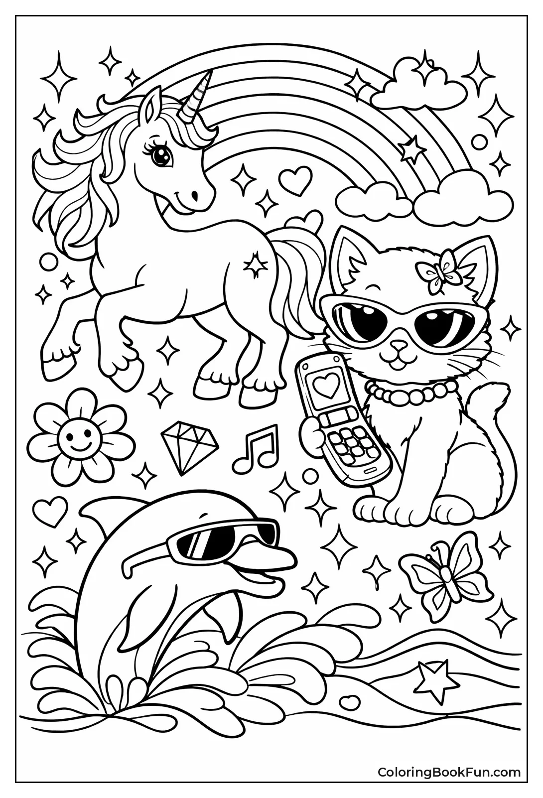 Lisa Frank Animals Sparkle with Rainbows