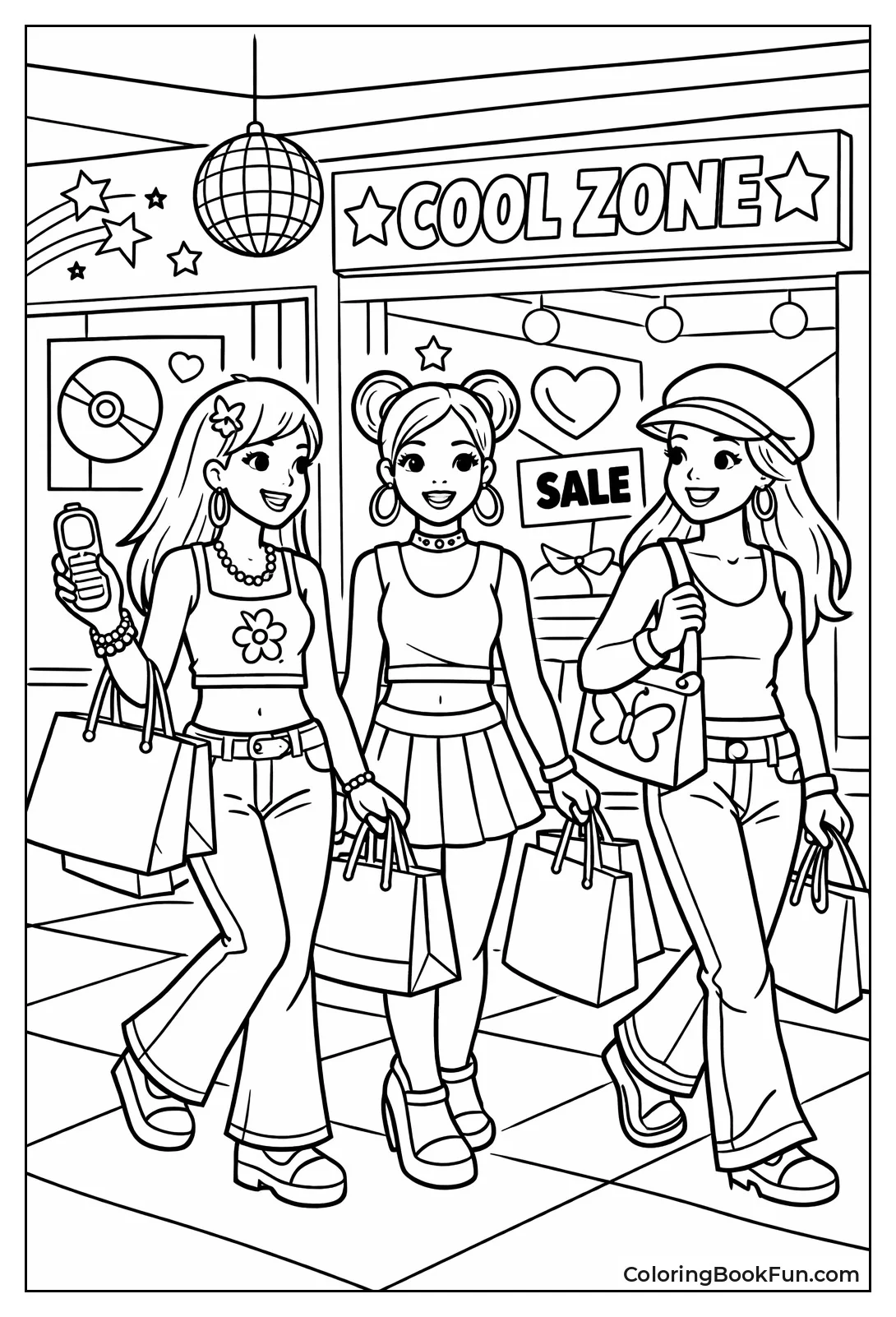 Friends Shopping at Mall