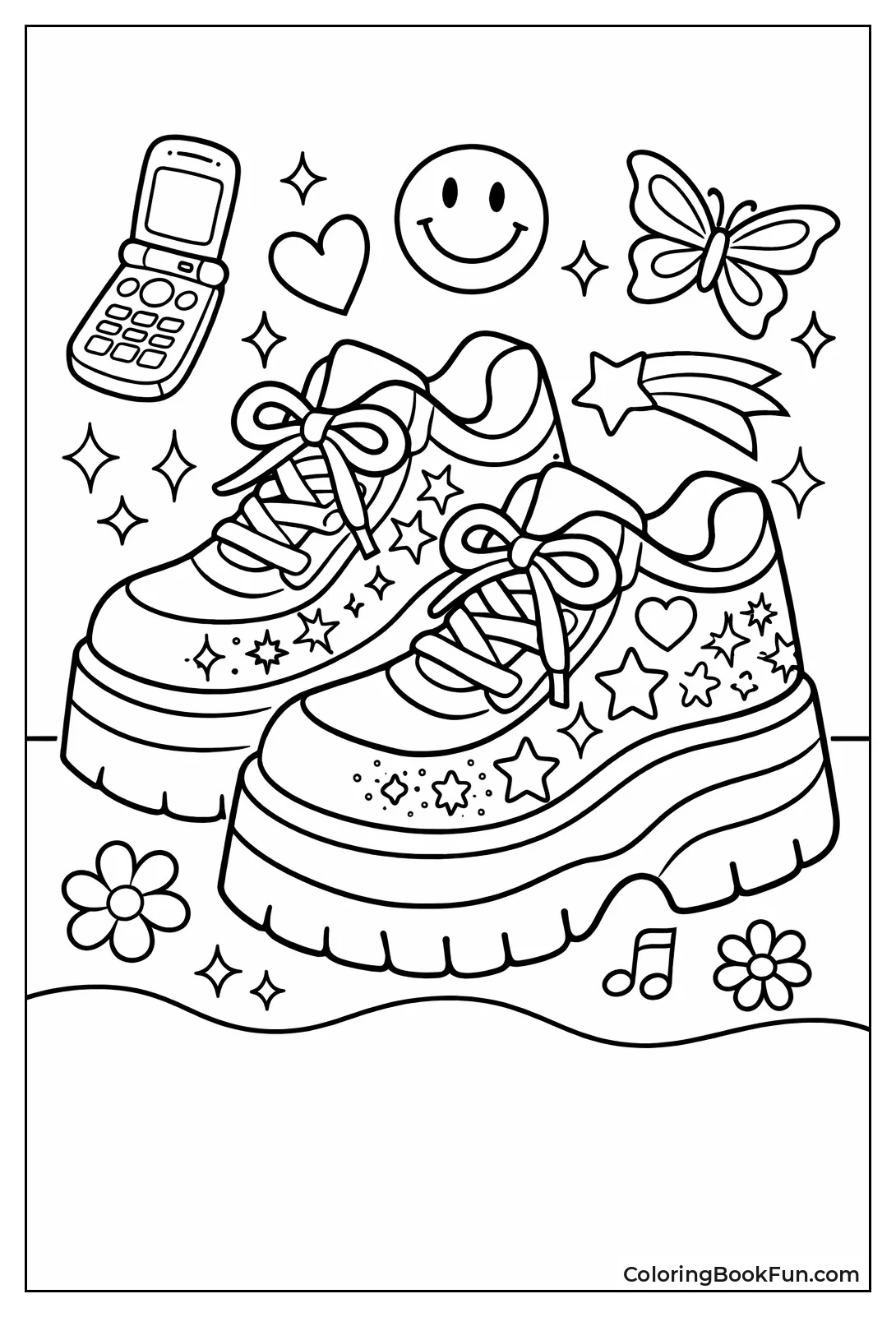 Glittery Platform Sneakers Pair