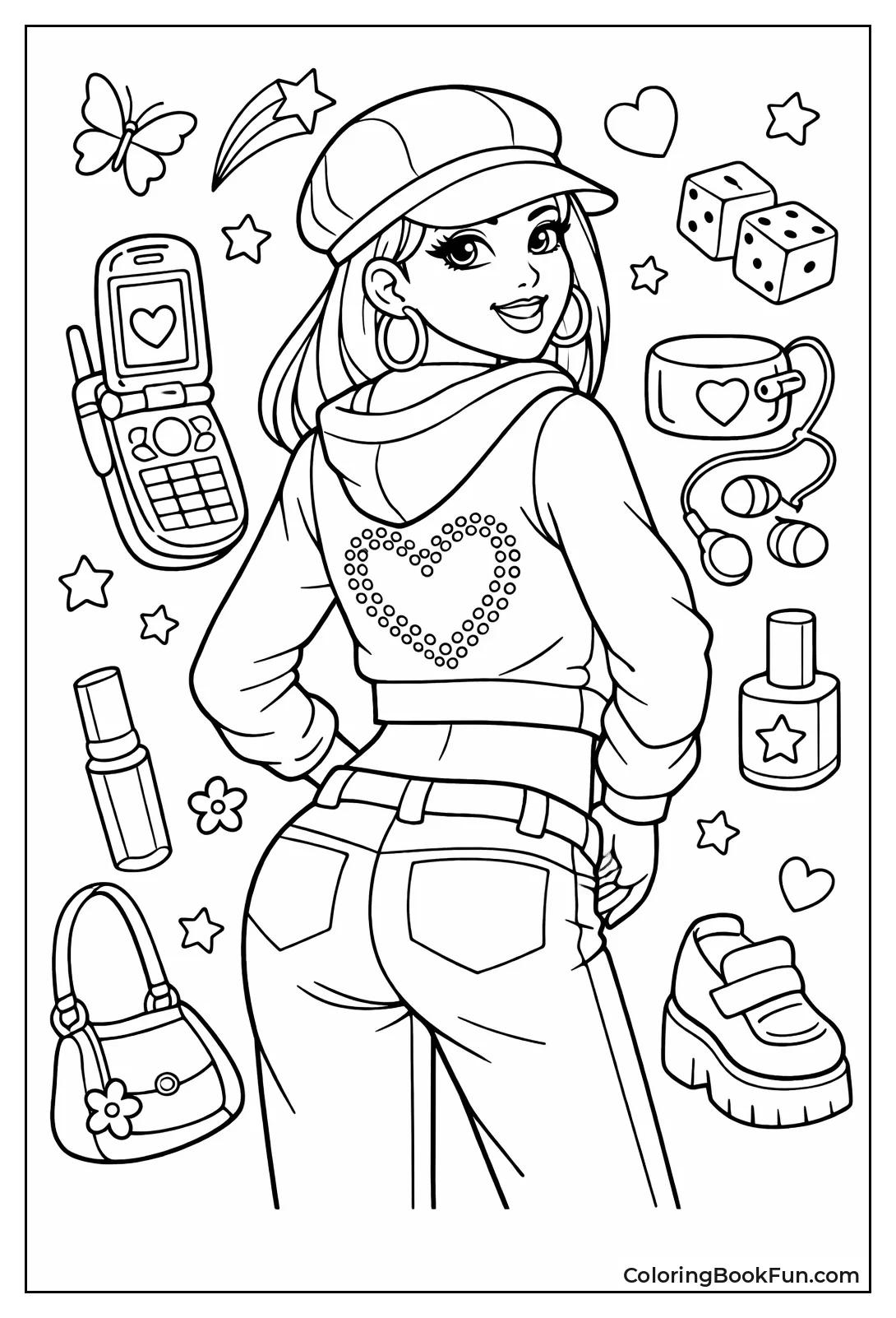 Girl in Velour Tracksuit