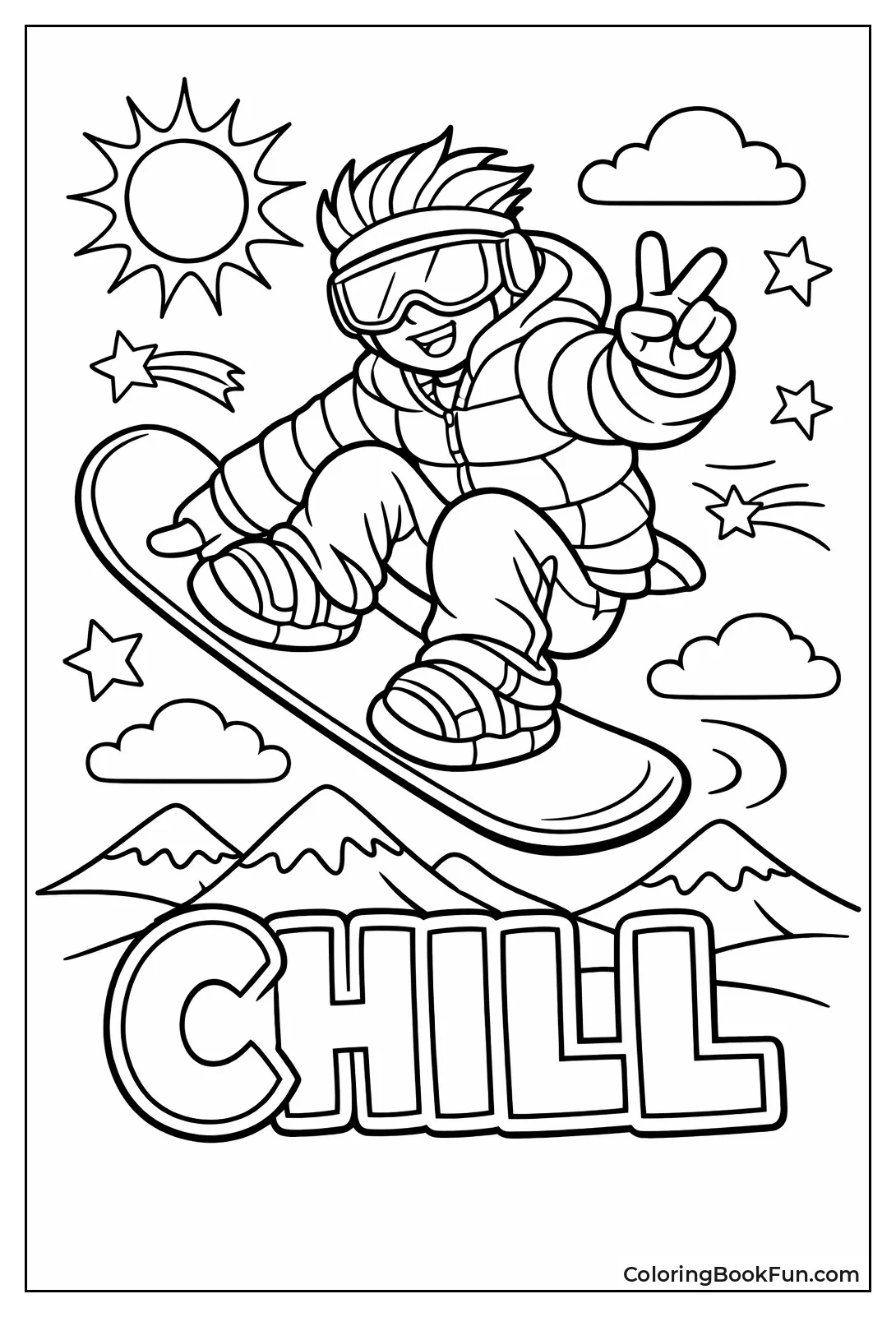 Snowboarder Doing Trick