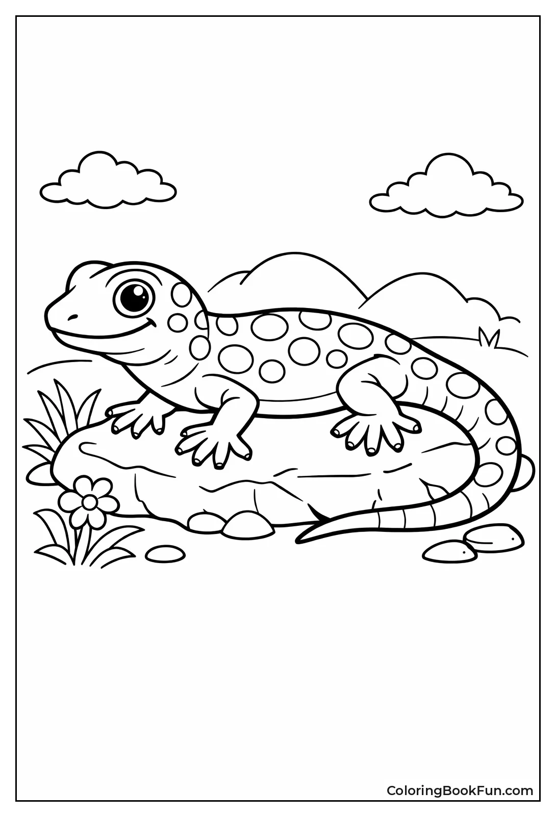 Lizard with Yellow Spots