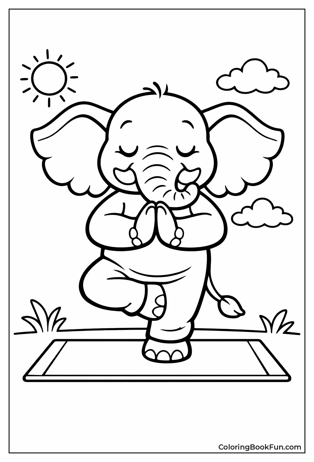 Elephant Does Yoga Pose
