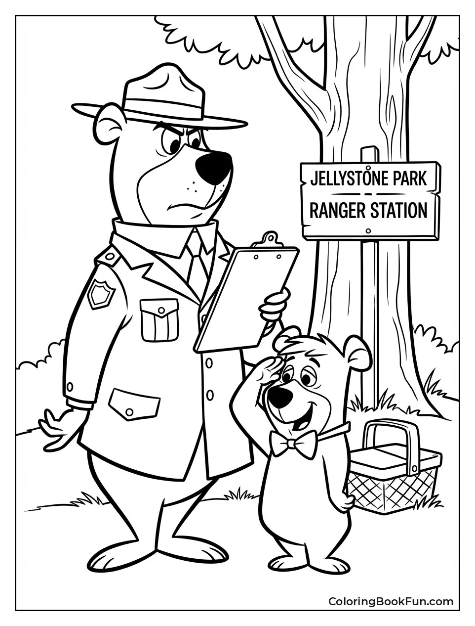 Yogi Wears Ranger Hat