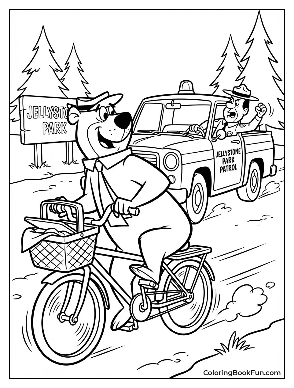 Ranger Chases Yogi Bike