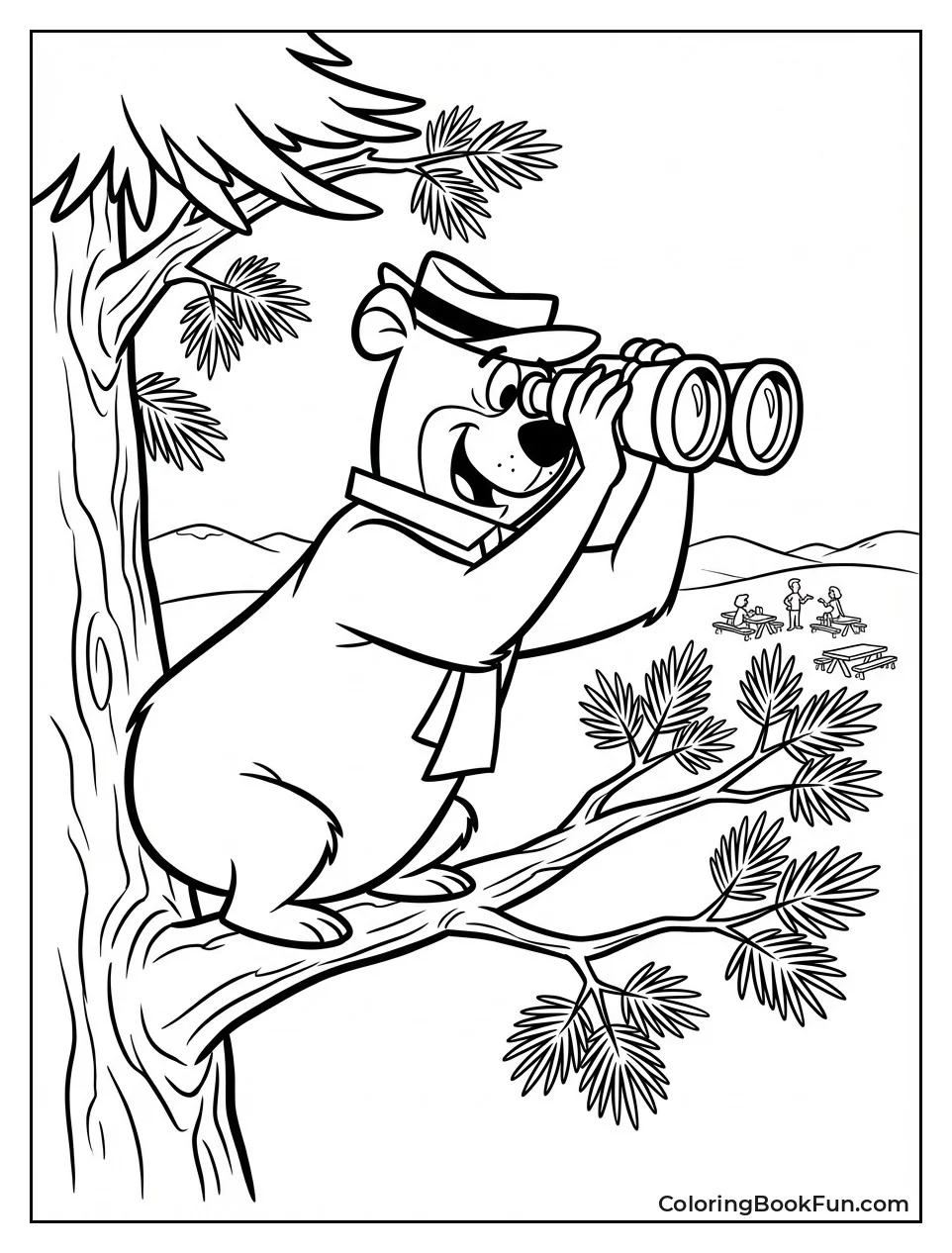 Yogi Spies from Tree