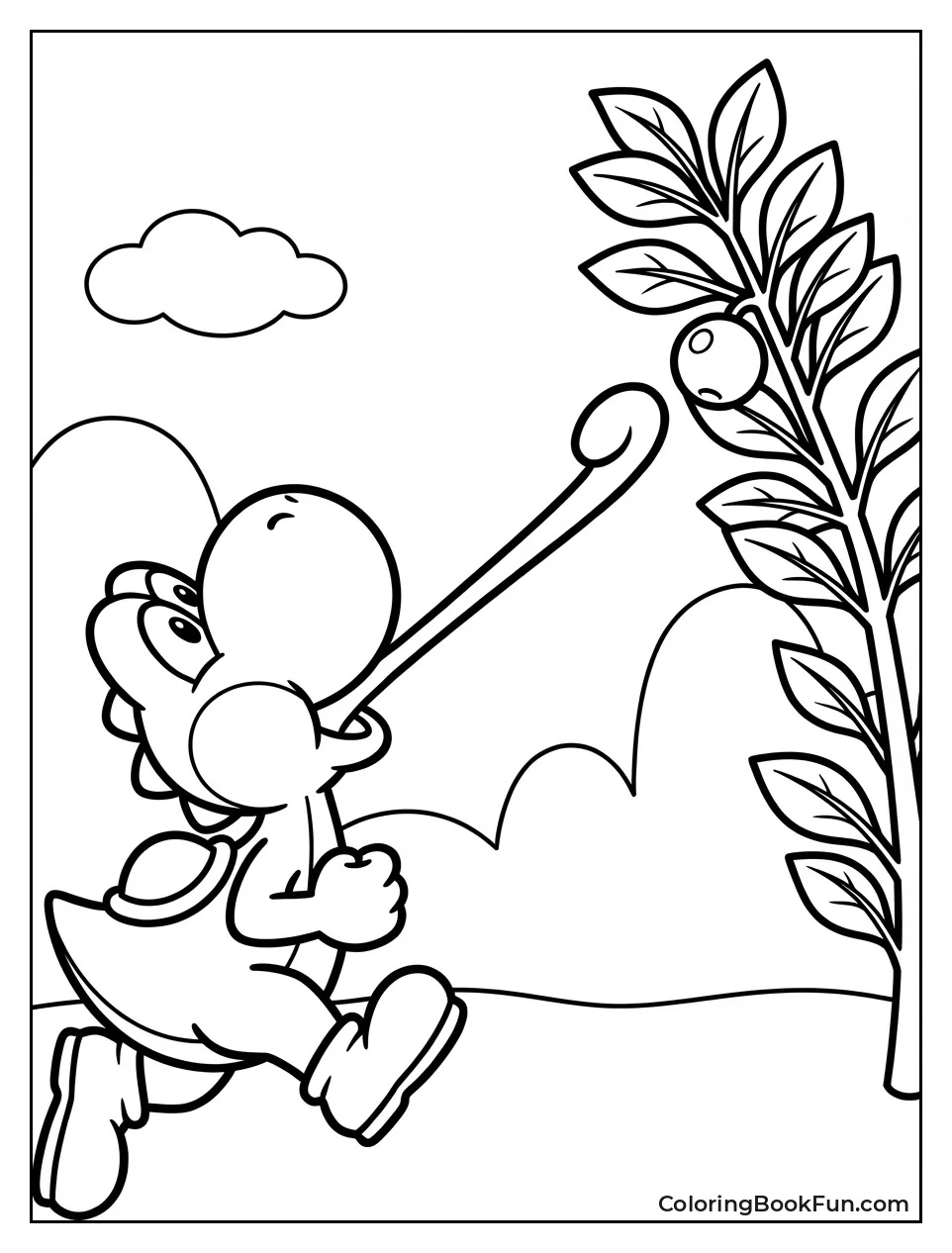 Yoshi Reaching Berry Tongue