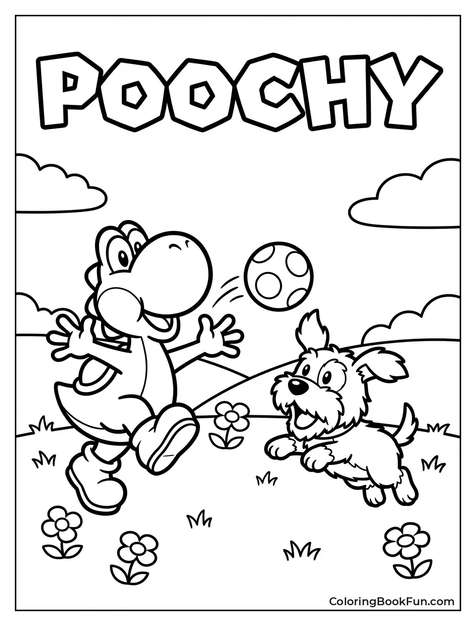 Yoshi Playing Fetch Poochy