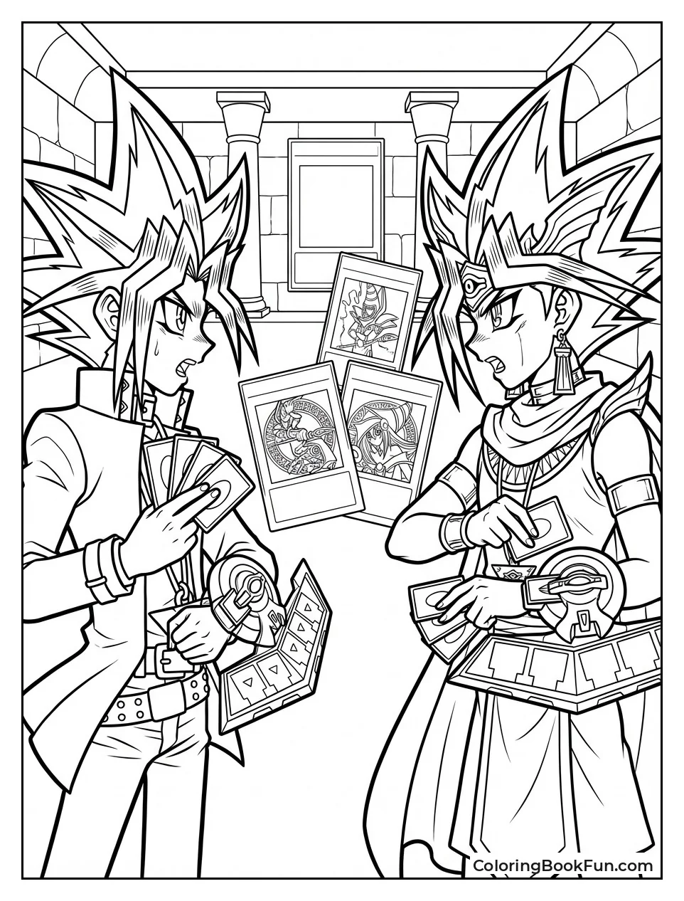 Yugi and Atem Duel