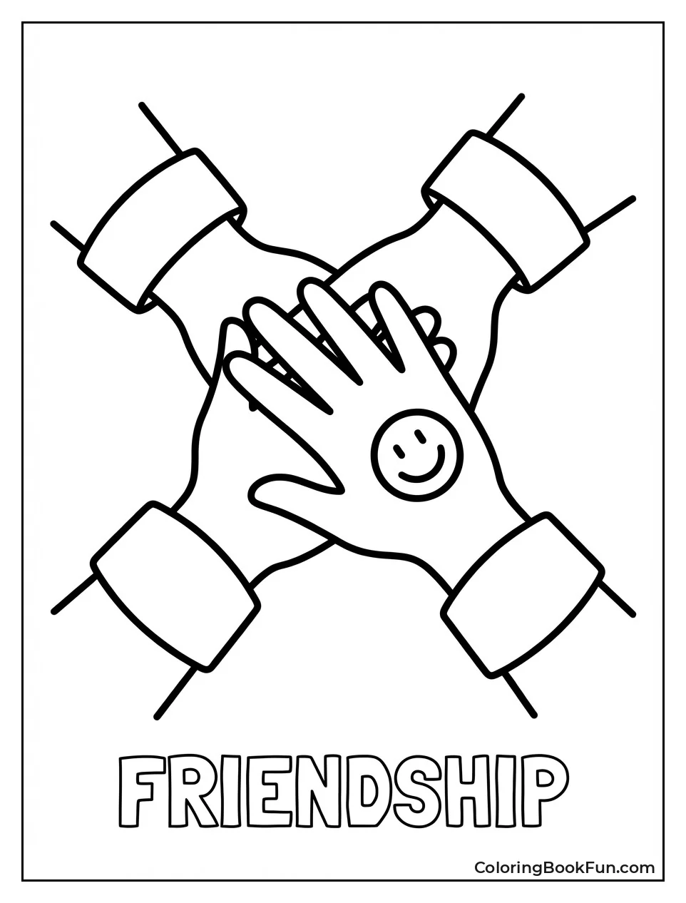 Friends Join Hands Circle