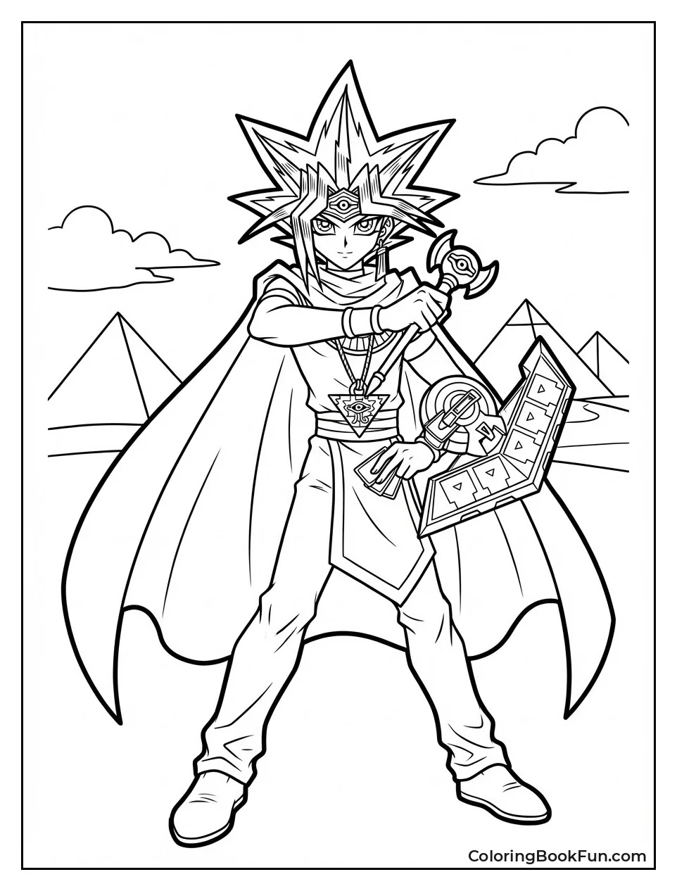 Atem Poses with Scepter