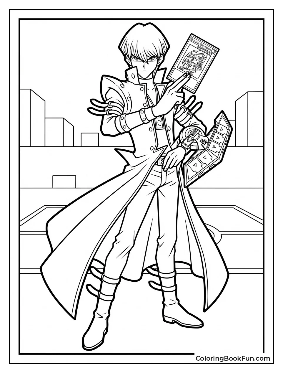 Kaiba Stands with Blue-Eyes