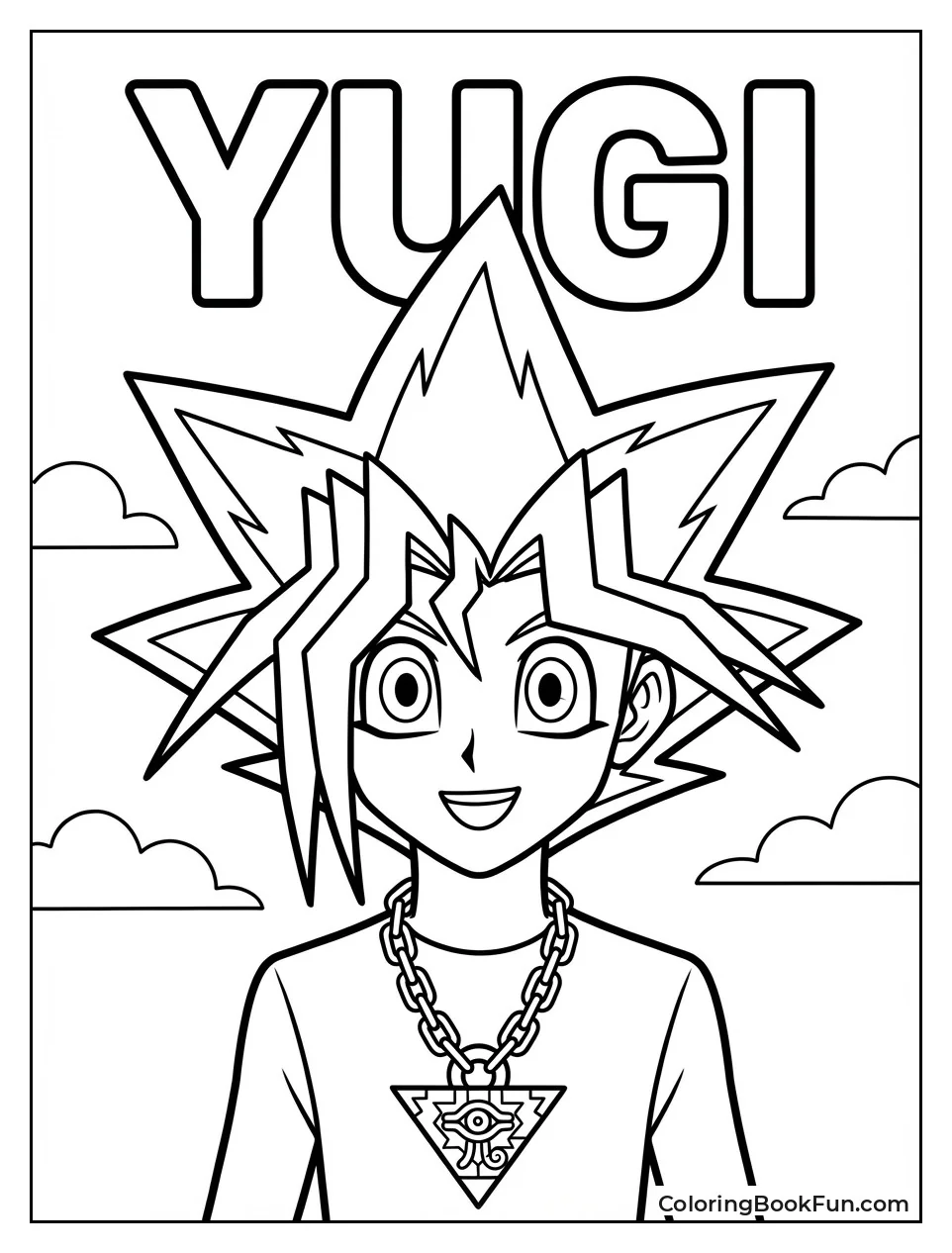 Yugi Smiles with Puzzle