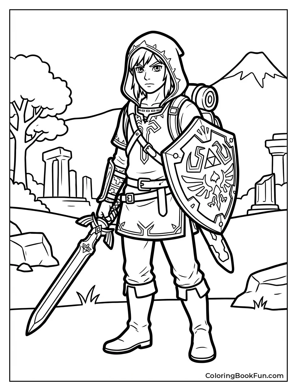 Rugged Link Holds Master Sword